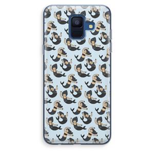 CaseCompany Zeemeermin: Samsung Galaxy A6 (2018) Transparant Hoesje