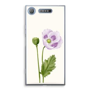 CaseCompany Purple poppy: Sony Xperia XZ1 Transparant Hoesje