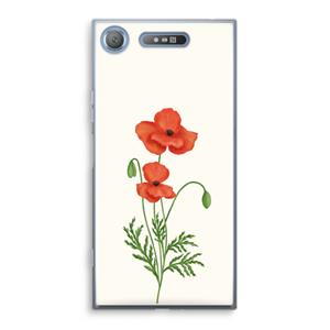 CaseCompany Red poppy: Sony Xperia XZ1 Transparant Hoesje