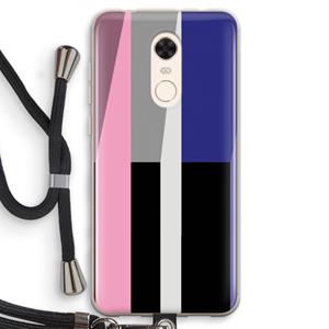 CaseCompany Gestalte 4: Xiaomi Redmi 5 Transparant Hoesje met koord