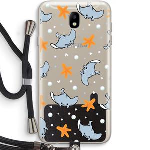CaseCompany Manta: Samsung Galaxy J7 (2017) Transparant Hoesje met koord