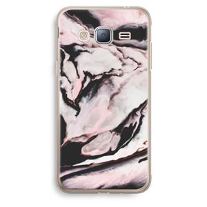 CaseCompany Roze stroom: Samsung Galaxy J3 (2016) Transparant Hoesje