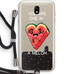 CaseCompany One In A Melon: Samsung Galaxy J7 (2017) Transparant Hoesje met koord