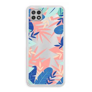 CaseCompany Tropisch: Samsung Galaxy A22 4G Transparant Hoesje