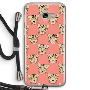 CaseCompany Tijger: Samsung Galaxy A5 (2017) Transparant Hoesje met koord