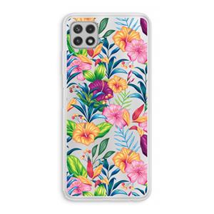 CaseCompany Tropisch 2: Samsung Galaxy A22 4G Transparant Hoesje