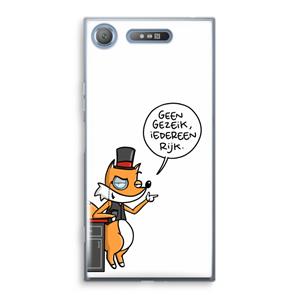 CaseCompany Geen Gezeik: Sony Xperia XZ1 Transparant Hoesje