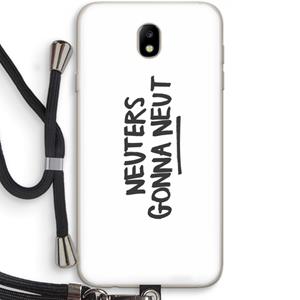 CaseCompany Neuters: Samsung Galaxy J7 (2017) Transparant Hoesje met koord