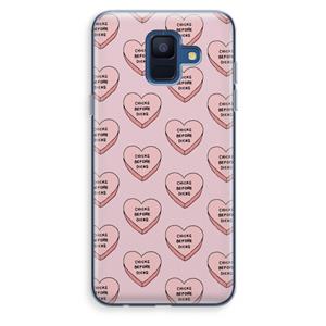 CaseCompany Chicks before dicks: Samsung Galaxy A6 (2018) Transparant Hoesje