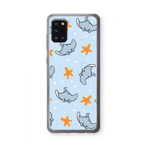 CaseCompany Manta: Samsung Galaxy A31 Transparant Hoesje