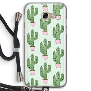 CaseCompany Cactus Lover: Samsung Galaxy A5 (2017) Transparant Hoesje met koord
