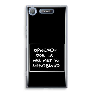 CaseCompany Schotelvod: Sony Xperia XZ1 Transparant Hoesje