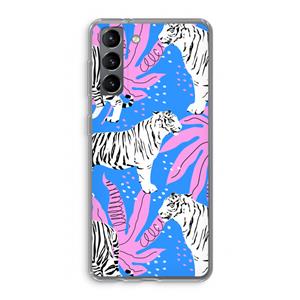 CaseCompany Tijger: Samsung Galaxy S21 Transparant Hoesje