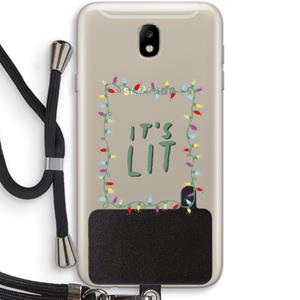 CaseCompany It's Lit: Samsung Galaxy J7 (2017) Transparant Hoesje met koord
