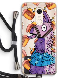 CaseCompany Loot Burger: Xiaomi Redmi 5 Transparant Hoesje met koord