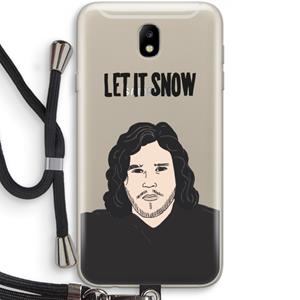 CaseCompany Let It Snow: Samsung Galaxy J7 (2017) Transparant Hoesje met koord