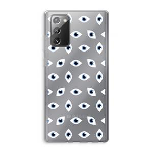 CaseCompany Eyes pattern: Samsung Galaxy Note 20 / Note 20 5G Transparant Hoesje