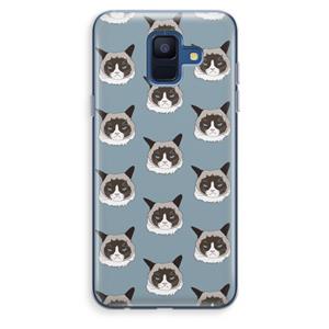 CaseCompany It's a Purrr Case: Samsung Galaxy A6 (2018) Transparant Hoesje