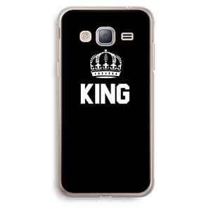 CaseCompany King zwart: Samsung Galaxy J3 (2016) Transparant Hoesje