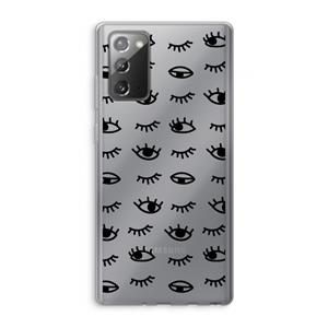 CaseCompany Eye pattern #2: Samsung Galaxy Note 20 / Note 20 5G Transparant Hoesje