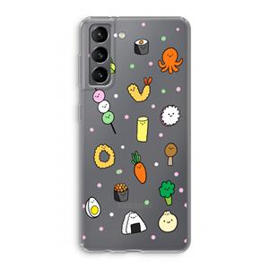 CaseCompany Happy bento friends: Samsung Galaxy S21 Transparant Hoesje