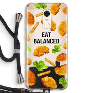 CaseCompany Eat Balanced: Xiaomi Redmi 5 Transparant Hoesje met koord