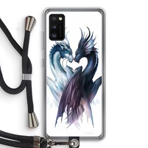 CaseCompany Yin Yang Dragons: Samsung Galaxy A41 Transparant Hoesje met koord