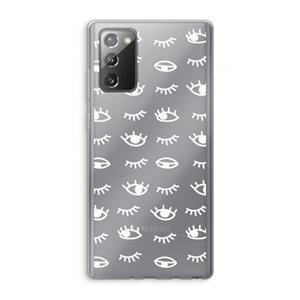 CaseCompany Eye pattern #3: Samsung Galaxy Note 20 / Note 20 5G Transparant Hoesje