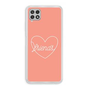 CaseCompany Friends heart: Samsung Galaxy A22 4G Transparant Hoesje