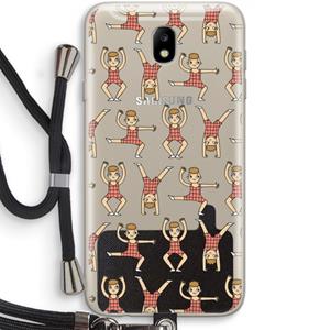 CaseCompany Gymboys: Samsung Galaxy J7 (2017) Transparant Hoesje met koord