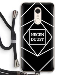 CaseCompany Negenduust geometrisch: Xiaomi Redmi 5 Transparant Hoesje met koord