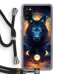 CaseCompany Wolf Dreamcatcher: Samsung Galaxy A41 Transparant Hoesje met koord