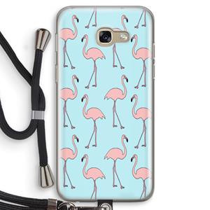 CaseCompany Anything Flamingoes: Samsung Galaxy A5 (2017) Transparant Hoesje met koord