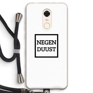 CaseCompany Negenduust vierkant: Xiaomi Redmi 5 Transparant Hoesje met koord
