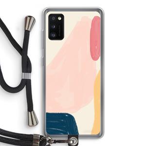 CaseCompany Saturday Flow: Samsung Galaxy A41 Transparant Hoesje met koord