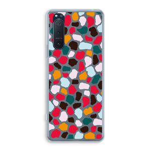 CaseCompany Colored Giraffe: Sony Xperia 5 II Transparant Hoesje