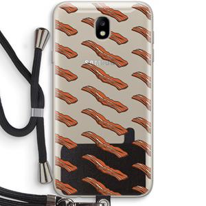 CaseCompany Bacon to my eggs #2: Samsung Galaxy J7 (2017) Transparant Hoesje met koord