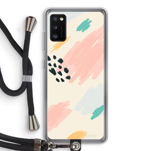 CaseCompany Sunday Chillings: Samsung Galaxy A41 Transparant Hoesje met koord