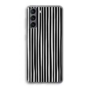 CaseCompany Stripes: Samsung Galaxy S21 Transparant Hoesje