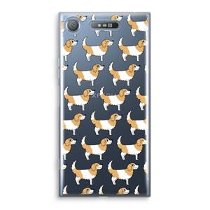 CaseCompany Doggy: Sony Xperia XZ1 Transparant Hoesje