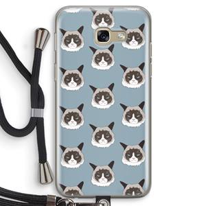 CaseCompany It's a Purrr Case: Samsung Galaxy A5 (2017) Transparant Hoesje met koord