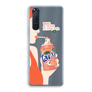 CaseCompany Peach please!: Sony Xperia 5 II Transparant Hoesje