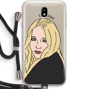 CaseCompany Mary Kate: Samsung Galaxy J7 (2017) Transparant Hoesje met koord