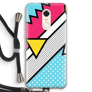 CaseCompany Pop Art #3: Xiaomi Redmi 5 Transparant Hoesje met koord