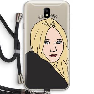 CaseCompany Ashley: Samsung Galaxy J7 (2017) Transparant Hoesje met koord