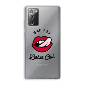 CaseCompany Badass Babes Club: Samsung Galaxy Note 20 / Note 20 5G Transparant Hoesje