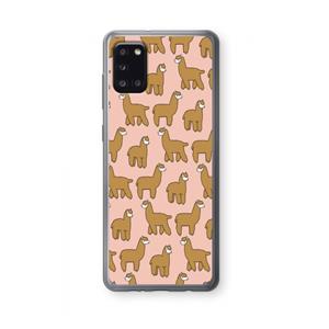 CaseCompany Alpacas: Samsung Galaxy A31 Transparant Hoesje
