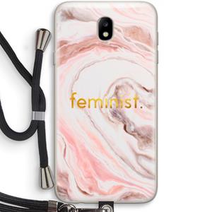CaseCompany Feminist: Samsung Galaxy J7 (2017) Transparant Hoesje met koord