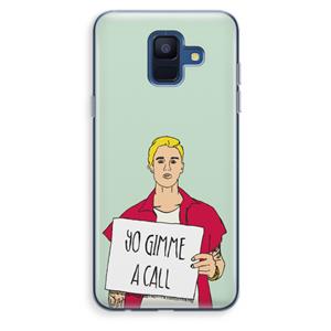 CaseCompany Gimme a call: Samsung Galaxy A6 (2018) Transparant Hoesje