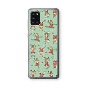 CaseCompany Gymboys: Samsung Galaxy A31 Transparant Hoesje